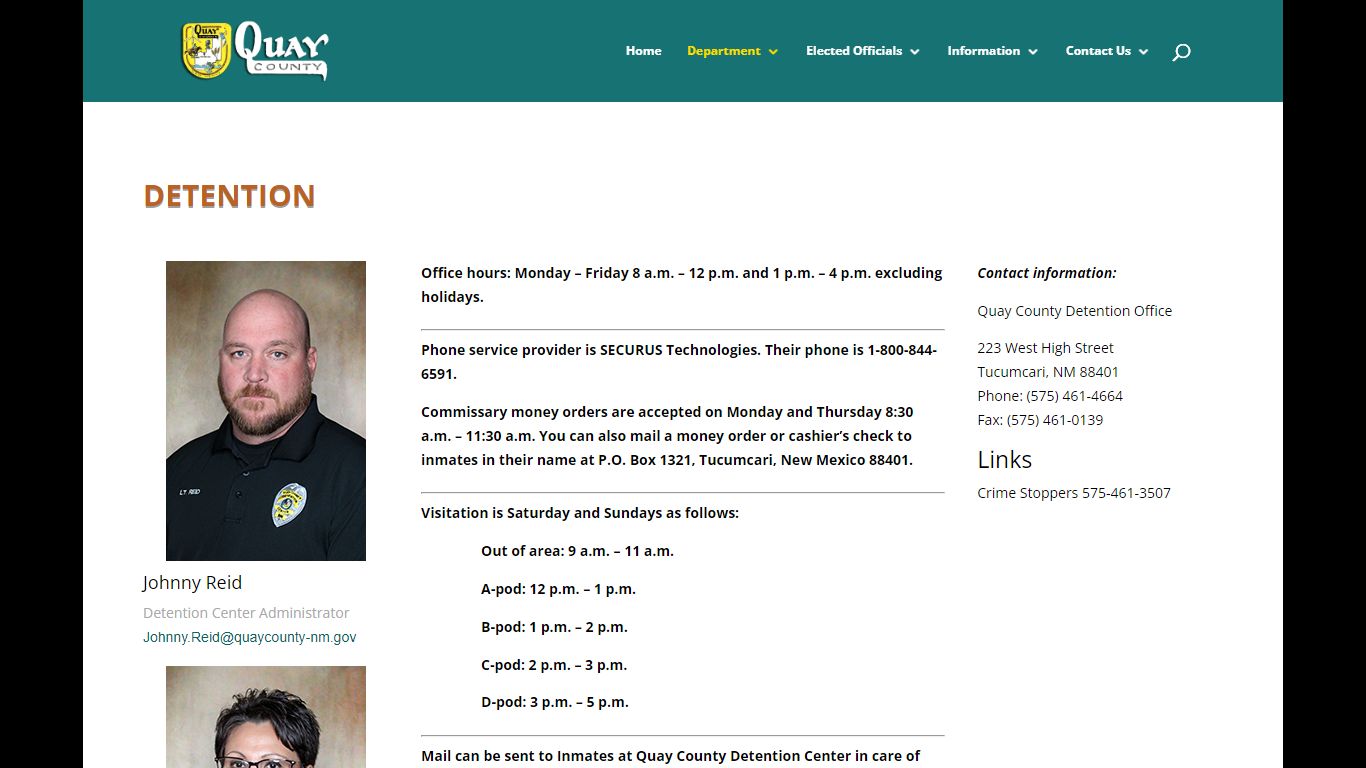 Detention | Quay County